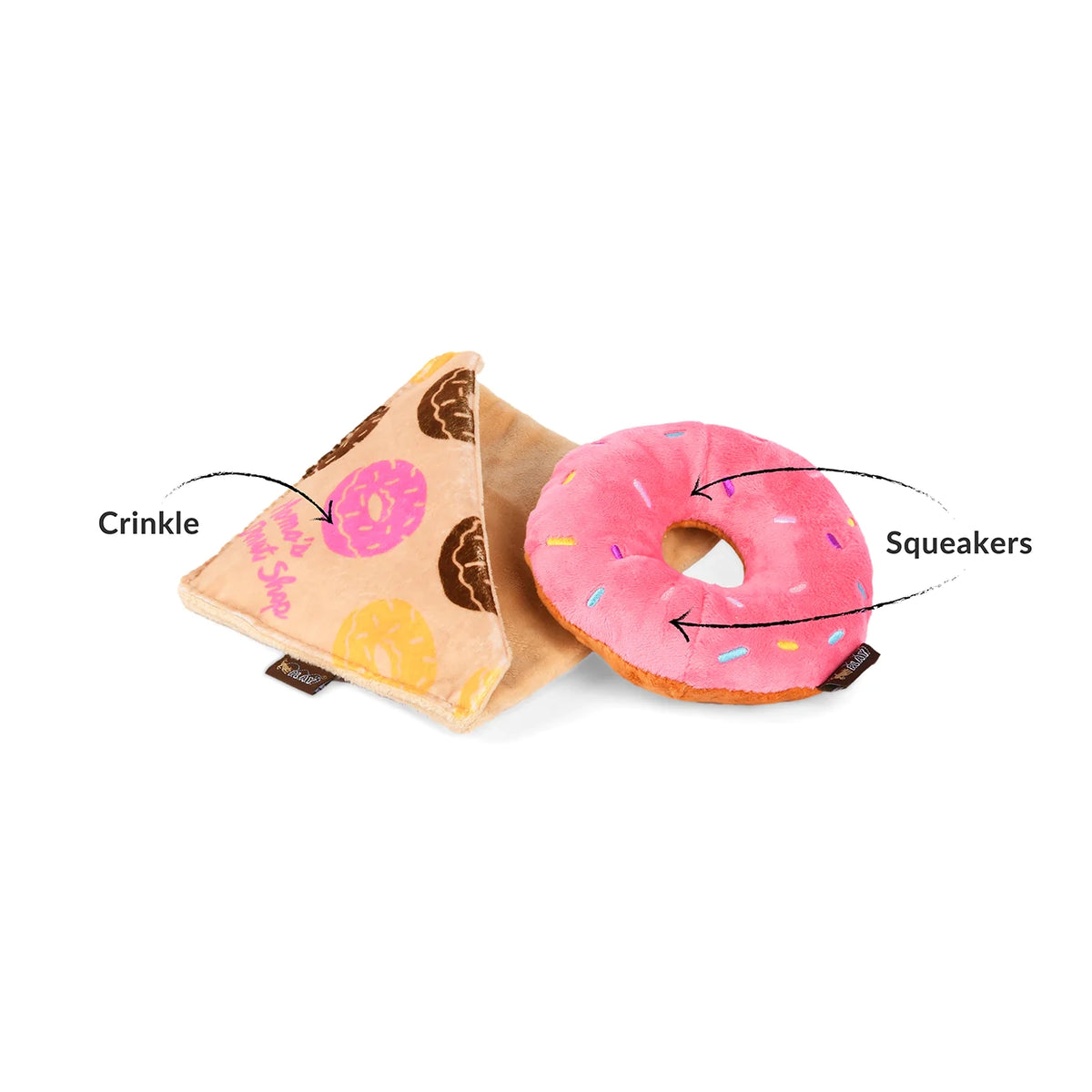 Food Dog Toys, Coffee and Donuts Dog Toy