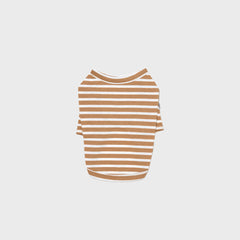 Striped Dog T-Shirt Beige