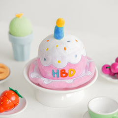 Happy Birthday Cake Hat Dog Toy