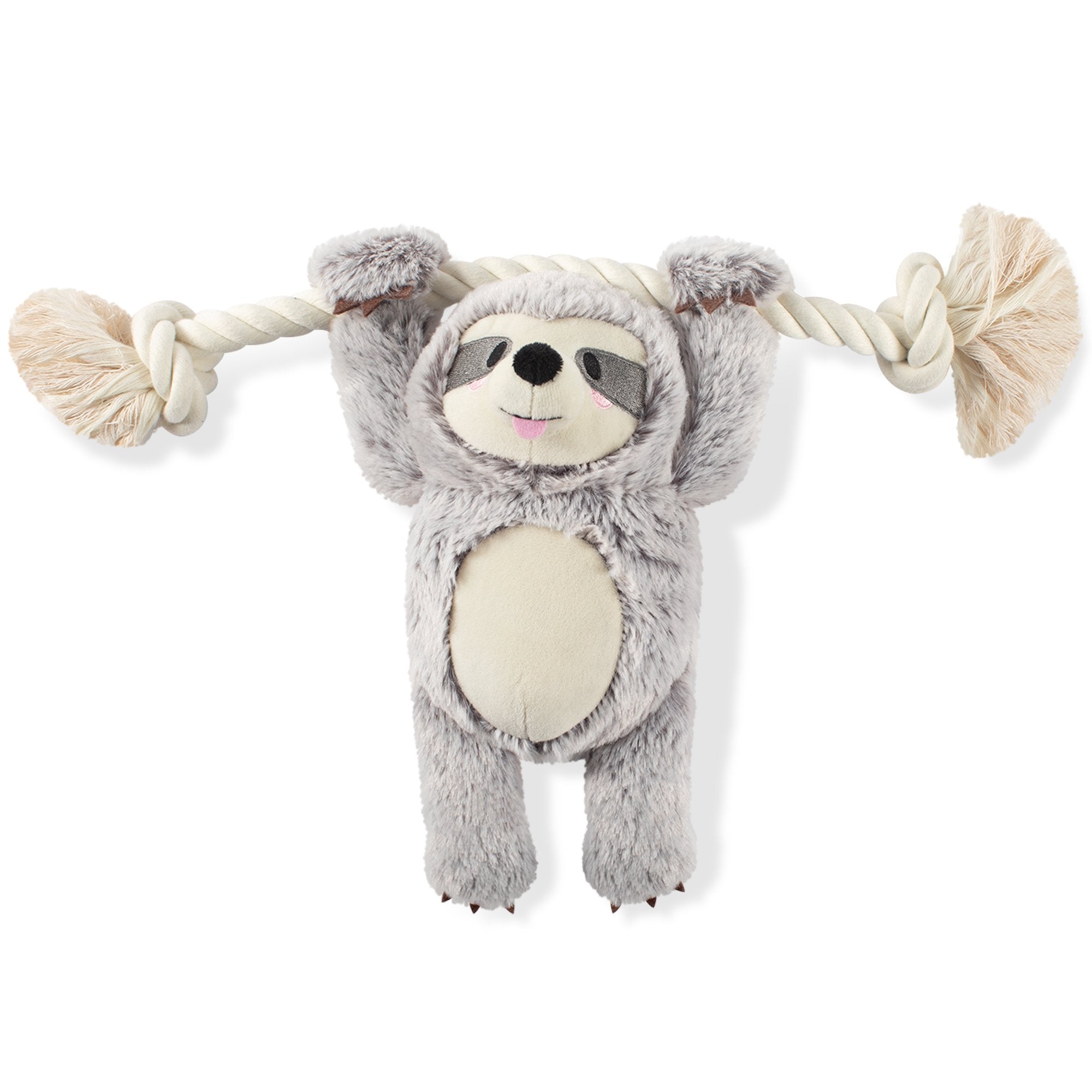 Girlie Sloth On A Rope Dog Toy