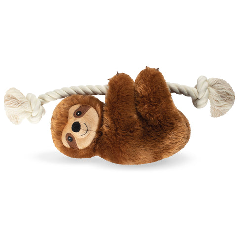 Brown Sloth On A Rope Dog Toy