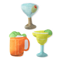 Cocktails Mini Dog Toys (Set of 3)