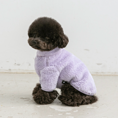Fluffy Fleece Jacket Lilac Purple