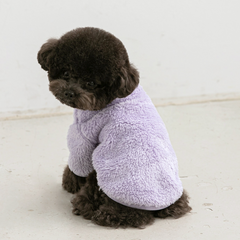 Fluffy Fleece Jacket Lilac Purple
