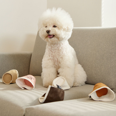 Paper Cup Nosework Dog Toy Latte