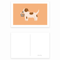 Shopping Dog Greeting Card