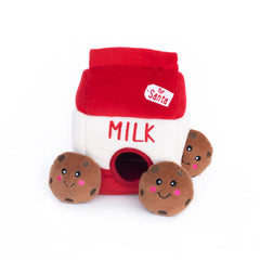 Holiday Burrow Dog Toy - Santa's Milk and Cookies
