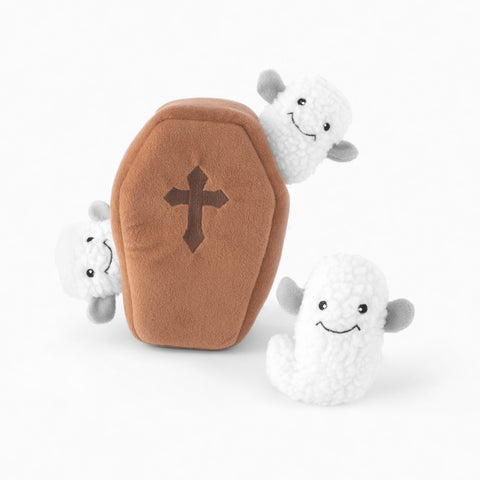 Halloween Burrow Dog Toy - Coffin with Ghosts