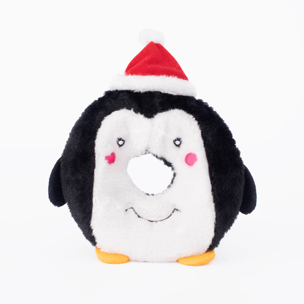 Holiday Donutz Buddies Dog Toy - Penguin