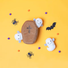 Halloween Burrow Dog Toy - Coffin with Ghosts