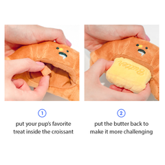 Croissant Nosework Dog Toy