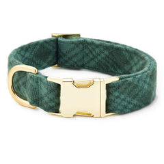 Juniper Plaid Flannel Dog Collar