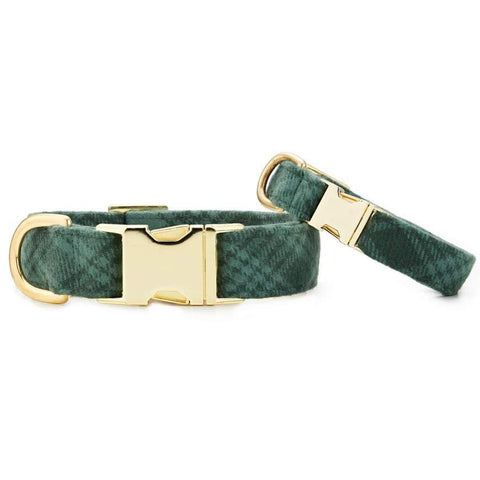 Juniper Plaid Flannel Dog Collar