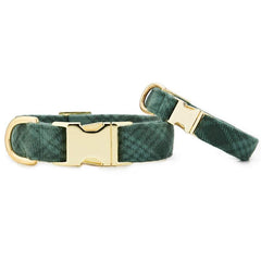 Juniper Plaid Flannel Dog Collar