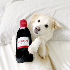 Happy Hour Crusherz Dog Toy - Red Wine