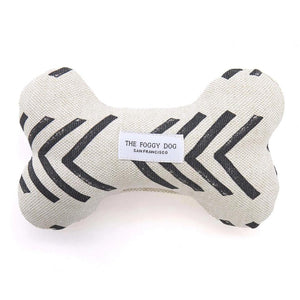 Modern Mud Cloth Bone Squeaky Dog Toy