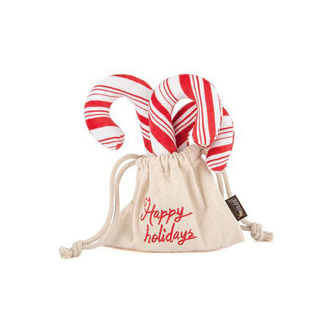 Holiday Classic Dog Toy - Cheerful Candy Canes