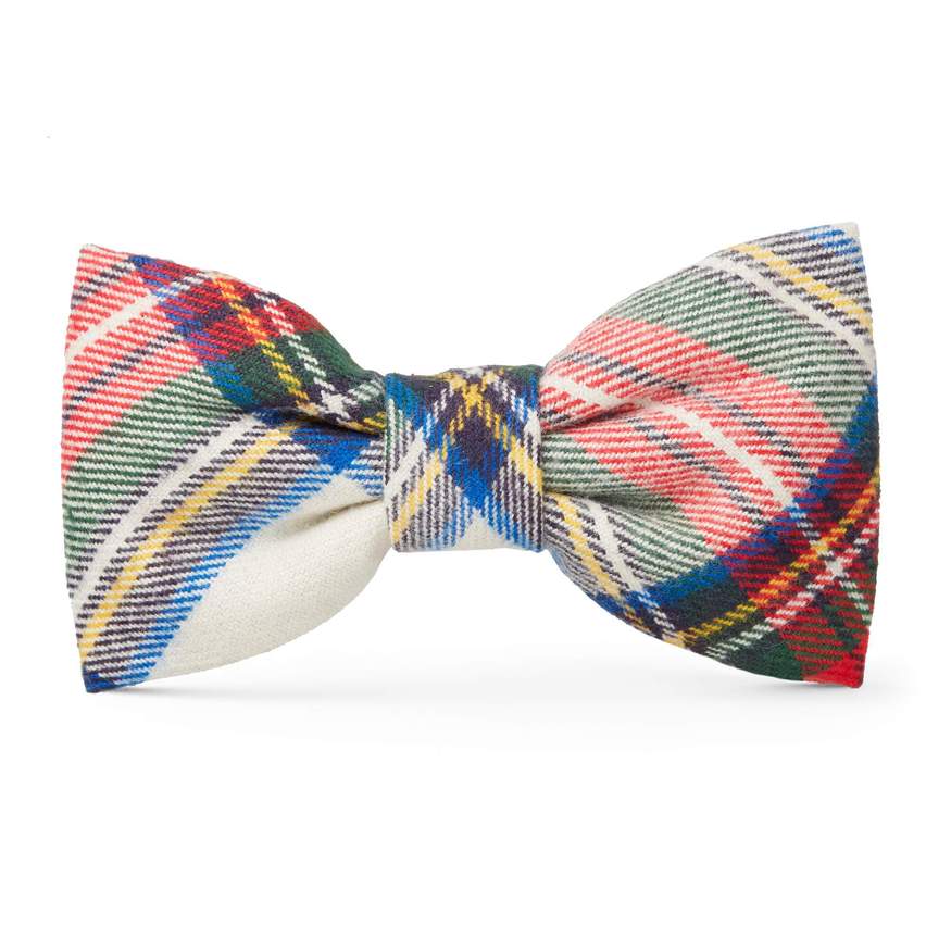 Regent Plaid Flannel Dog Bow Tie